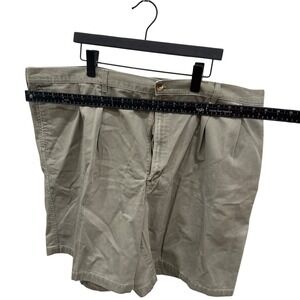 Duck Head Mens Pleated Chino Shorts Olive Green 100% Cotton Size 50 D20287